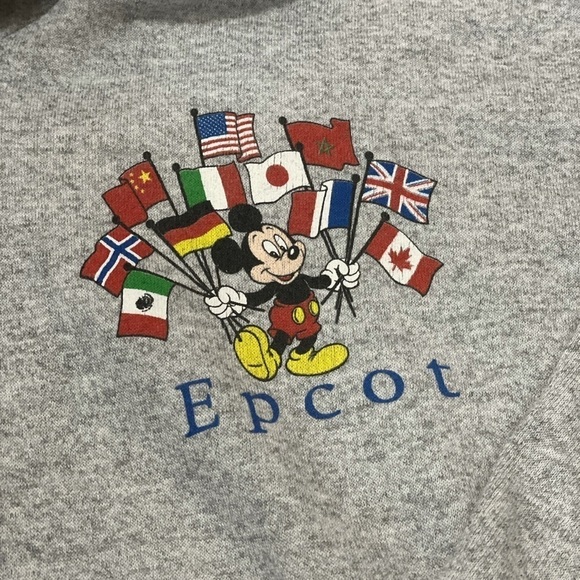 VINTAGE Disney Epcot Zip Front Hoodie size S/M - Picture 3 of 9